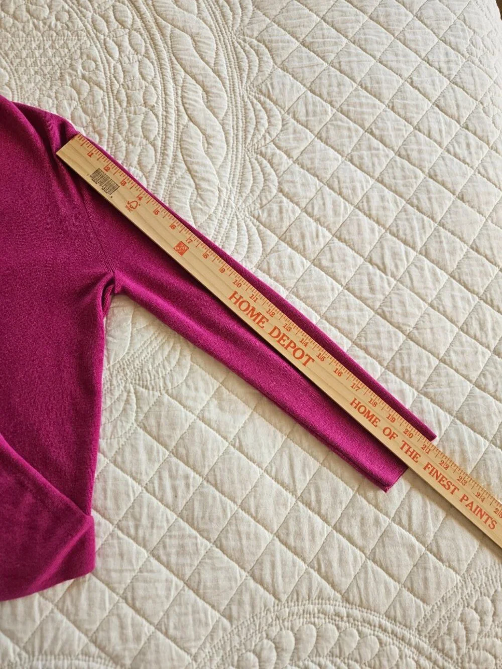 NIC+ZOE Women's Deep Pink Wrap Sweater - Size Petite PS